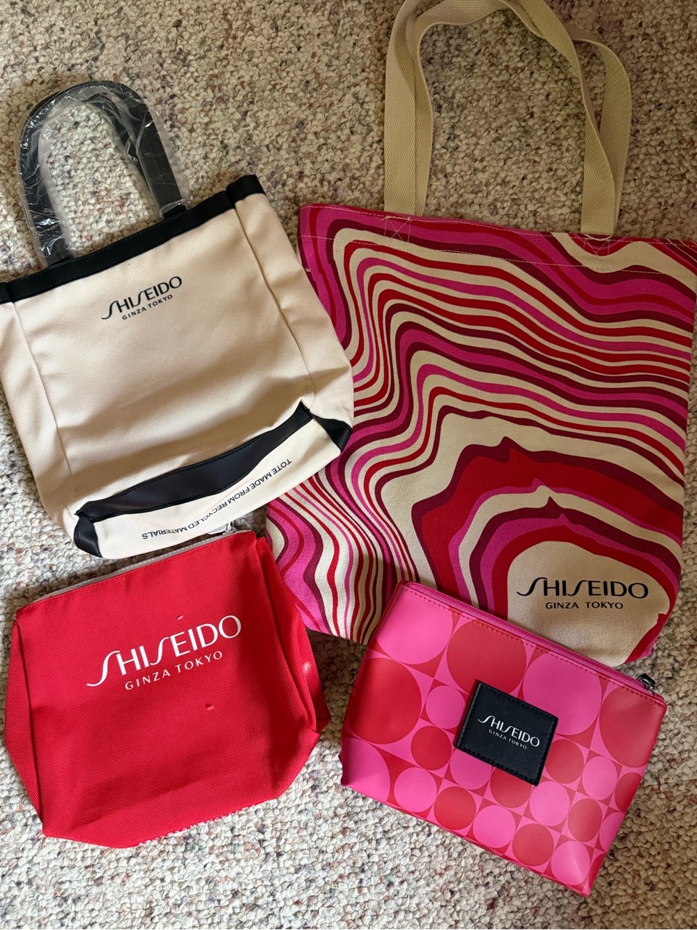 Four Shiseido bags